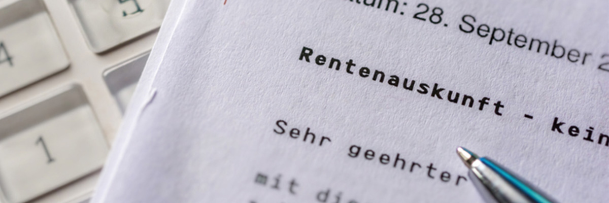 Großaufnahme einer Rentenauskunft